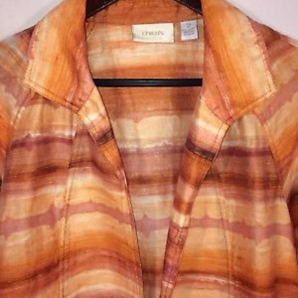 Chico's 2 Open Front Jacket Blazer Sz Large - Picture 2 of 6